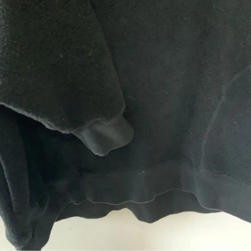 AERIE‎ Women’s Hometown Holiday Quarter Zip Fleece Sweatshirt Black Small - Picture 9 of 16